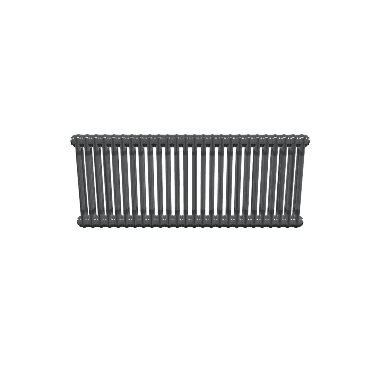 UK Radiators Bircham Double Column Horizontal Cast-Iron Style Radiator - Raw Metal (H) 502 x (W) 1196mm