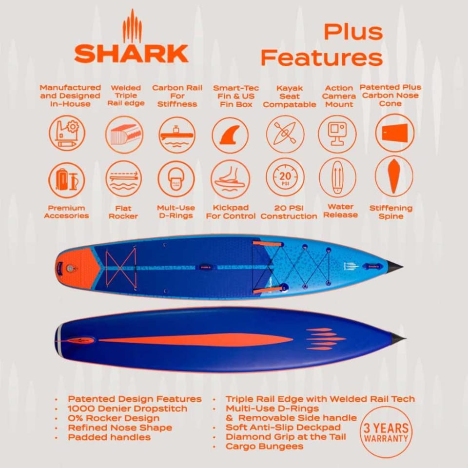 image 1 of Shark SUPs Venture Plus 12'6 x 32 x 5 Paddleboard