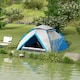 image 2 of Outsunny 3-4 Man Camping Tent Portable with Bag, Quick Setup, Dark Green