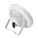 image 3 of White Rechargeable 3 Speed Desk Fan with LED Dimmable Ring Light