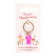 image 2 of Something Different Aura Mushroom Crystal Keyring - Pink - One Size