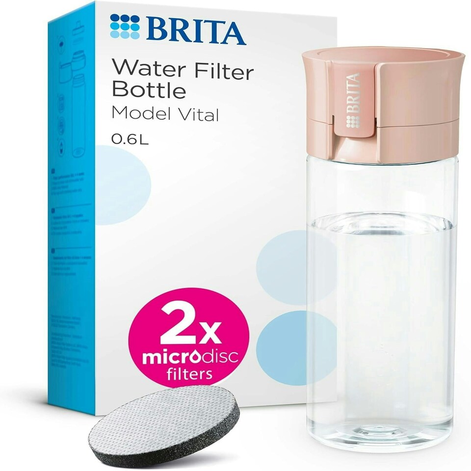 image 1 of BRITA Water Filter Bottle Apricot (600ml) incl. 2x MicroDisc Filters