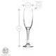 image 3 of LAV Venue Glass Champagne Flutes - 220ml - Clear - Pack of 6