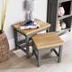 image 2 of Coffee Nest of 2 Tables Occasional Side End Tables Stackable Avon Oak Top
