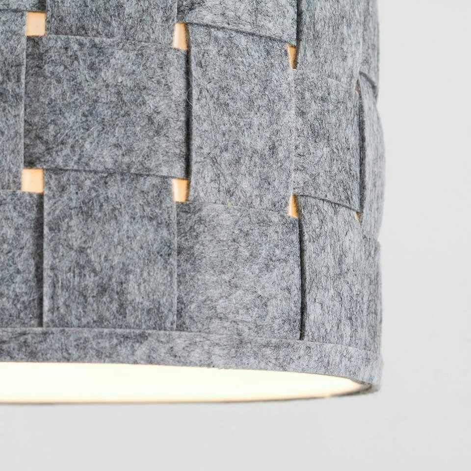 image 1 of ValueLights Monza Small Grey Ceiling Pendant Shade