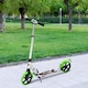 image 8 of HOMCOM Folding Kick Scooter, Adjustable Ride On Scooter with 200mm Big Wheels and Double Shock Absorption, Urban Scooter for 14 older Teens Adult, Green | Green | Green | 94L x 38W x 90-105H cm