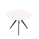 image 7 of Aspen White 100cm Round Dining Table with 4 Curve Plastic Chairs - Modern Dining Set | White | White | One Size | 1