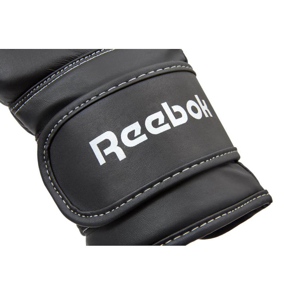 image 1 of Reebok Boxing Gloves 14oz — White/Black, Synthetic Leather with Hook-and-Loop Closure | Black | White/Black | 14oz