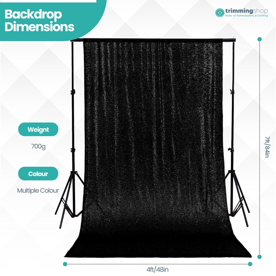 image 1 of 4ft x 7ft Sequin Backdrop Photography Background High-Density Sequin Fabric