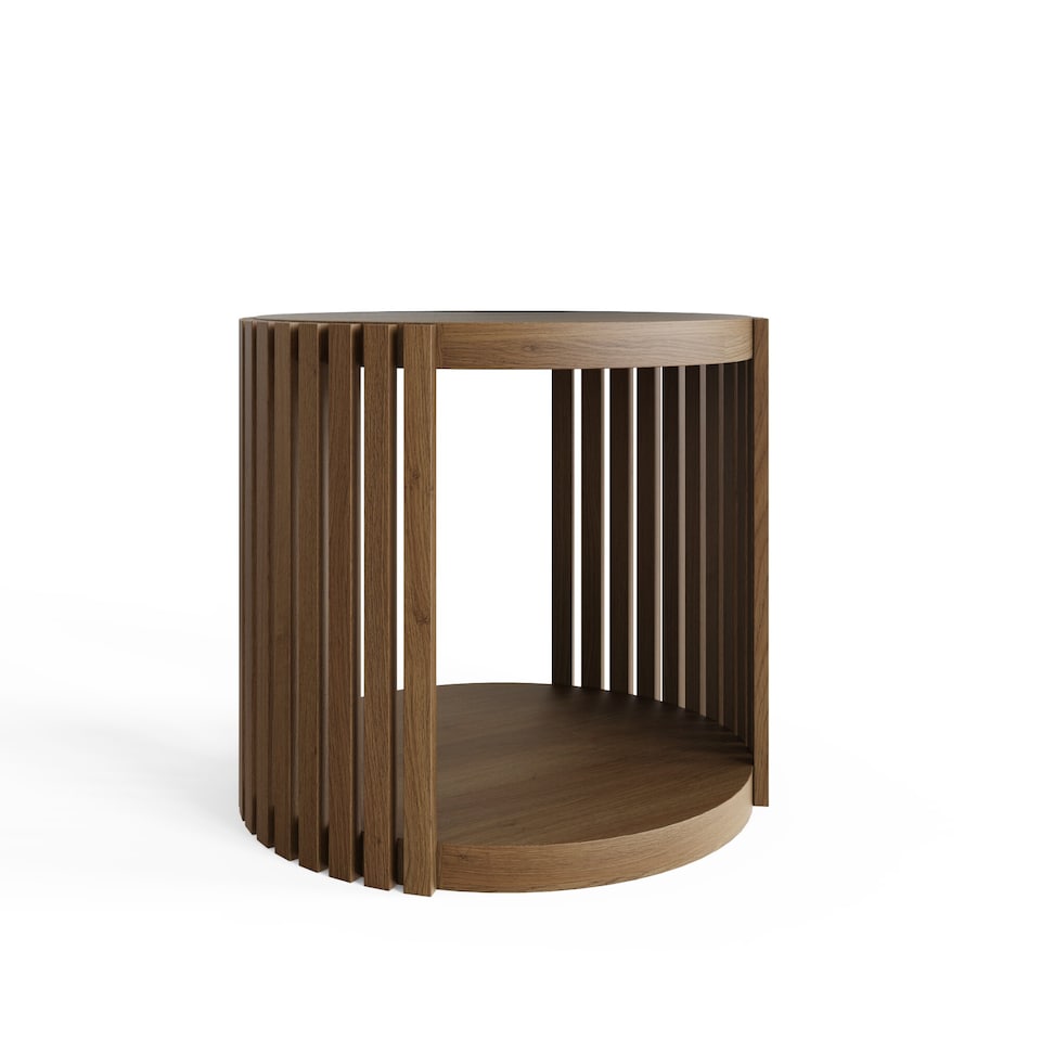 image 1 of Zadie Side Table | Brown | Walnut