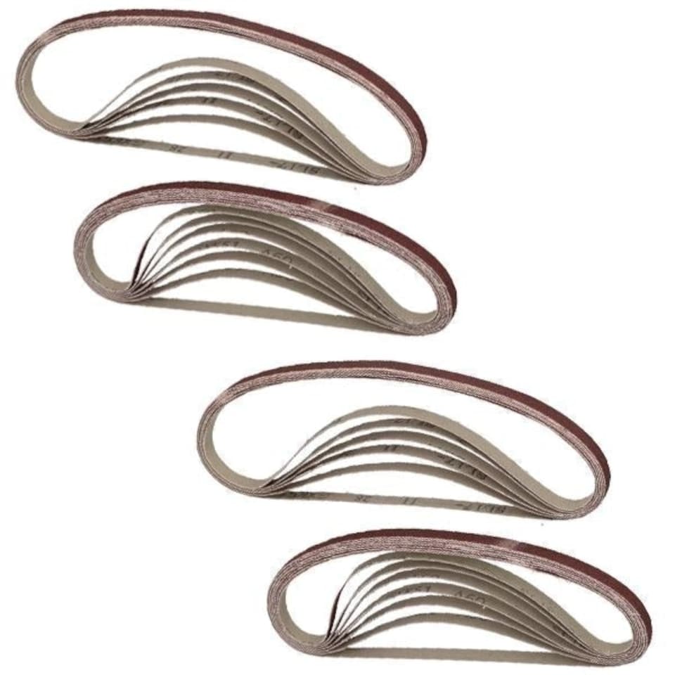 image 1 of 75pc 10mm x 600mm Sanding Belts For Long Reach Air Sanders Grinding