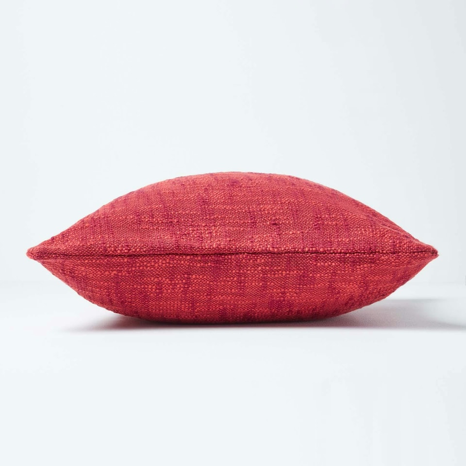 image 1 of Homescapes Nirvana Cotton Orange Cushion Cover - 60 x 60 cm | Orange | Orange | 60 x 60 cm
