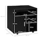 image 5 of HOMCOM Multi-Storage Printer Stand Unit Office Desk Side Mobile Storage w  Wheels Modern Style 60L x 50W x 65.5H cm - Black