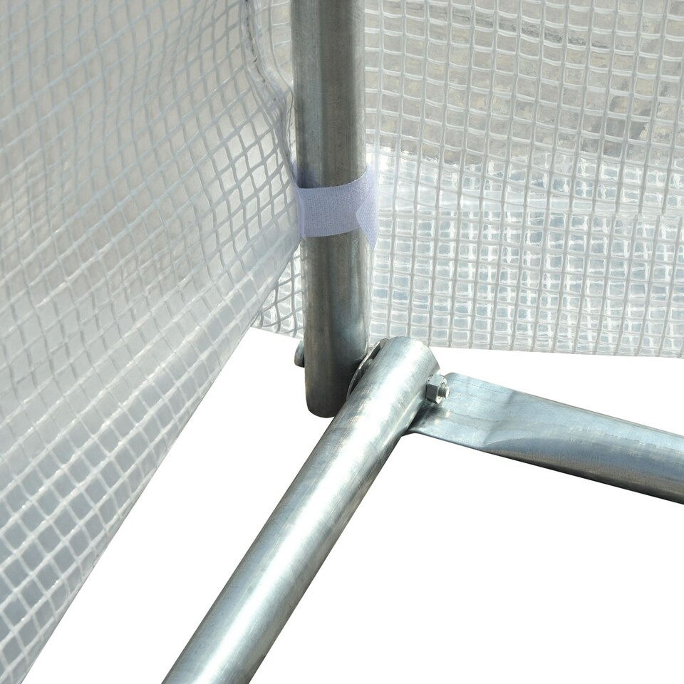 image 1 of Outsunny 6 x 3 x 2 m Polytunnel Greenhouse w Zippered Door and 8 Windows