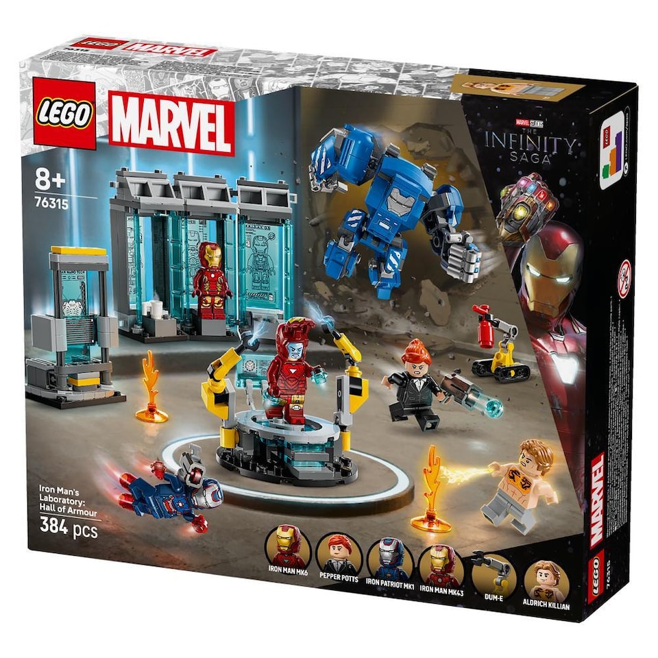 image 1 of LEGO Marvel Iron Man's Laboratory Hall of Armour