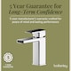 image 6 of Balterley Square Eco Mono Basin Mixer Tap & Push Button Waste