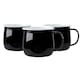 image 1 of Argon Tableware Coloured Enamel Belly Mugs - 375ml - Black - Pack of 6