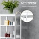 image 7 of kleankin Bathroom Tall Storage Cabinet Organizer Tower w/ Door Shelves White