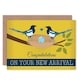 image 1 of New Arrival Congratulations Magpies Nest With Egg New Baby Card