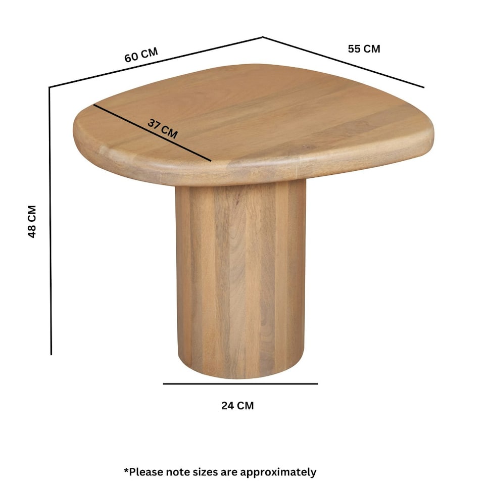 image 1 of Ajmer Solid Wood Side Table Brown