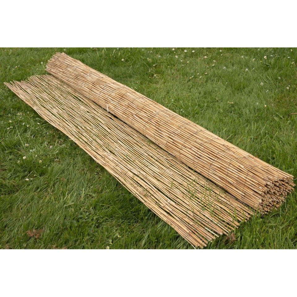image 1 of Primrose Peeled Reed Natural Garden Privacy Screening Roll W4m x H1.2m | Brown | Brown