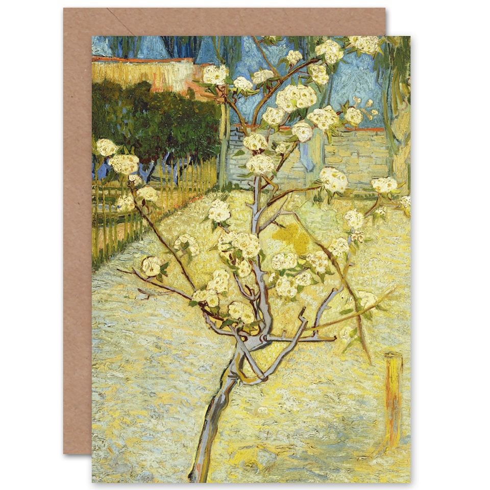 image 1 of Van Gogh Blossoming Pear Tree Detail Greeting Card