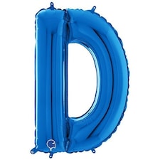 Blue Letter D Helium Foil Giant Balloon 66cm / 26 in