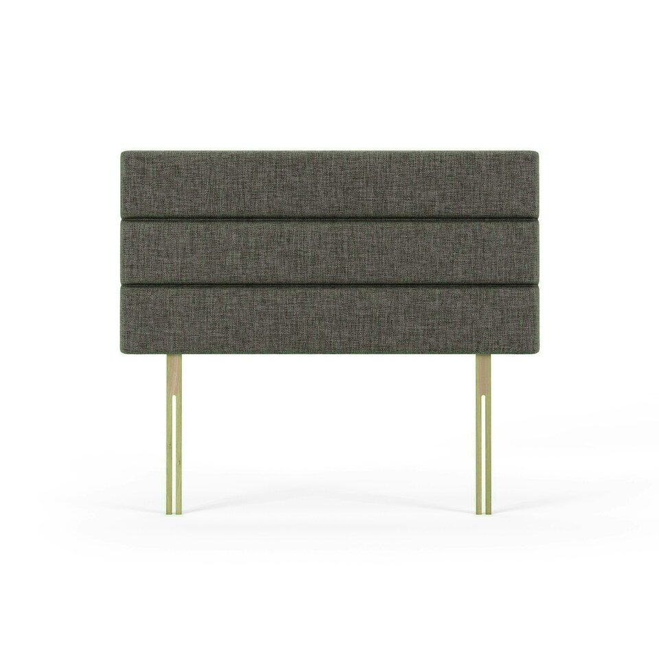 Milan Slate Grey Linen Headboard King Size N/A