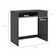 image 7 of HOMCOM Compact Computer Table w/ Keyboard Tray Drawer Study Office Work, Grey
