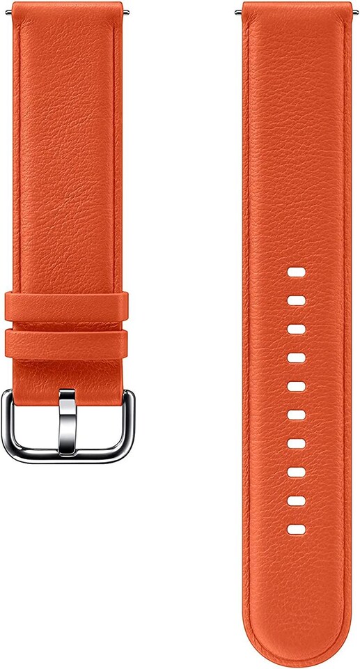 image 1 of Samsung Galaxy Watch Active 2 Leather Band 20mm Orange - ET-SLR82MOEGWW