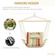 image 5 of Outsunny Hanging Hammock Swing Chair Safe Wide Seat Indoor Outdoor Stripe 