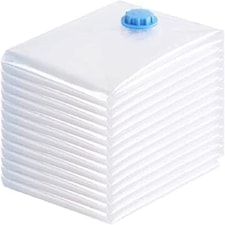 KAV 10 Pack Max Space Saving Storage Vacuum Bags for Clothes Bedding Organiser - Waterproof Sealer Bag for Home, Travel (60x80cm)