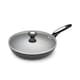 image 1 of Morphy Richards 28cm Forged Aluminium Lidded Frying Pan - Black