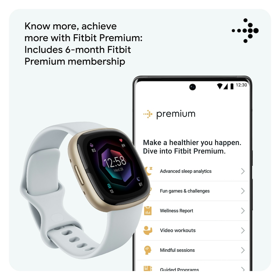 image 1 of Fitbit Sense 2 - Blue Mist / Soft Gold