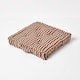 image 1 of Homescapes Cotton Brown and Beige Thin Stripe Floor Cushion - 50 x 50 cm | Cream | Beige | 50 x 50 cm
