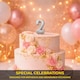 image 4 of Silver 2 Number Candle Birthday Anniversary Party Cake Decorations Topper | Silver