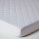 image 1 of Homescapes Quilted Mattress Protector - Double | White | Double