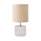 image 1 of ValueLights Betty Clear Glass Table Lamp with Natural Lamp Shade