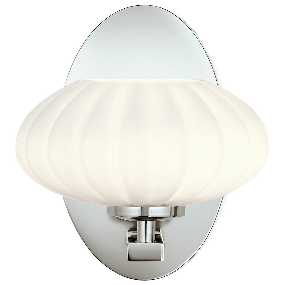 image 1 of Kichler Pim Bathroom Wall Lamp Polished Chrome, 3000K, IP44