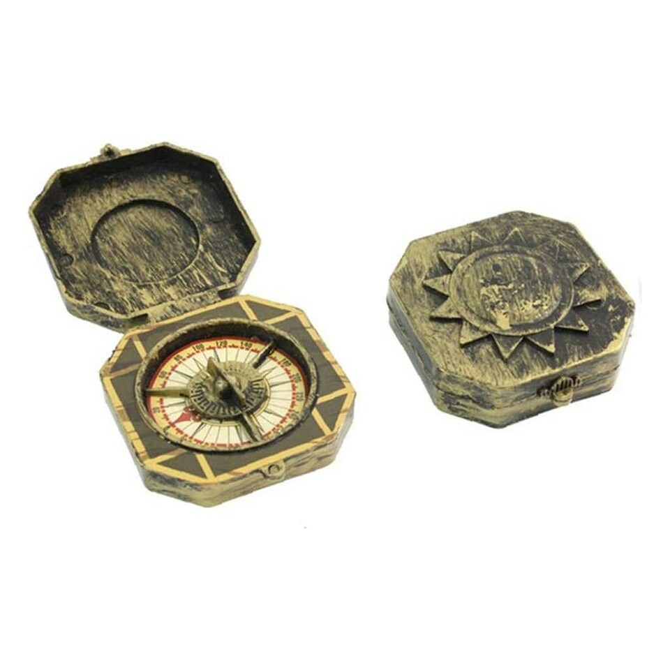 image 1 of Bristol Novelty Fake Pirate Compass - Brown/Gold - One Size One Size