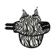 image 2 of Hy Equestrian Zebra Fly Mask With Ears And Detachable Nose - Black/White - Cob