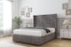 image 2 of Sloomy Hargrave Slate Naples Divan Bed With Mattress No Drawers With 54" Wingback Headboard & 12" Matching Footboard 4' Small Double | Grey | Slate | Small Double | 1