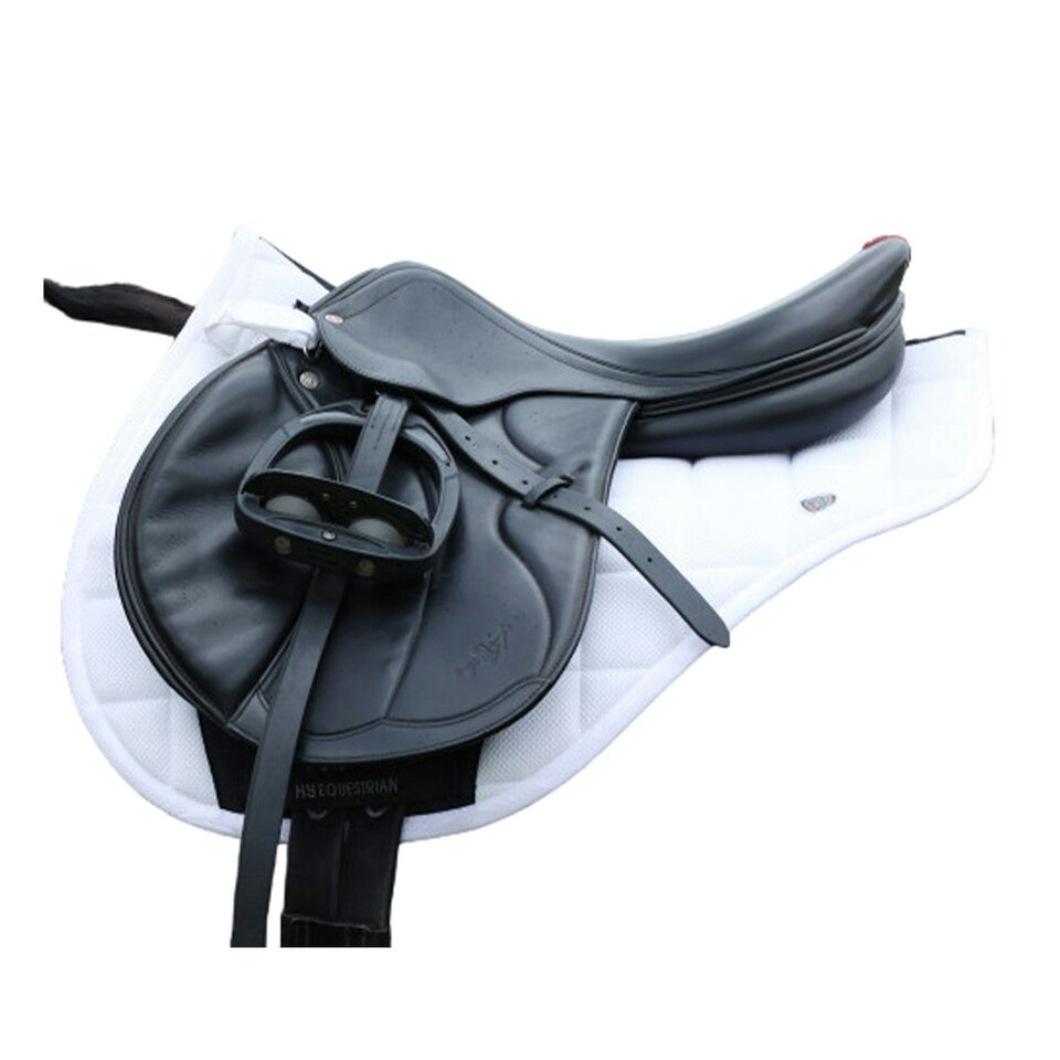 image 1 of HySPEED Pro Reaction Mesh 3D Horse Saddlepad - White - Pony/Cob