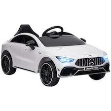 AIYAPLAY Mercedes-Benz AMG CLA 45 Licensed 12V Ride on Car w/ Music - White