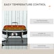image 3 of Outsunny Foldable 2 Burner Gas BBQ Grill w/ 2 Burners for Camping Picnic Cooking