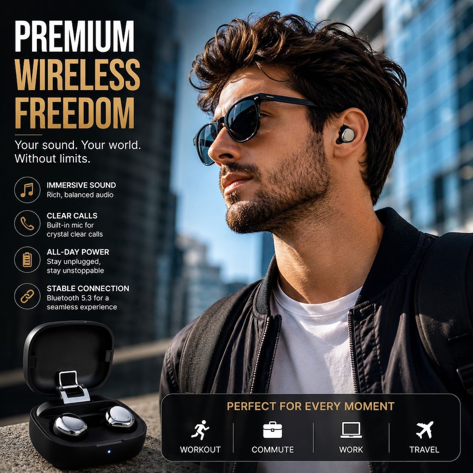 image 1 of Tornado Wireless Headphones for Mobile Phones and Entertainment