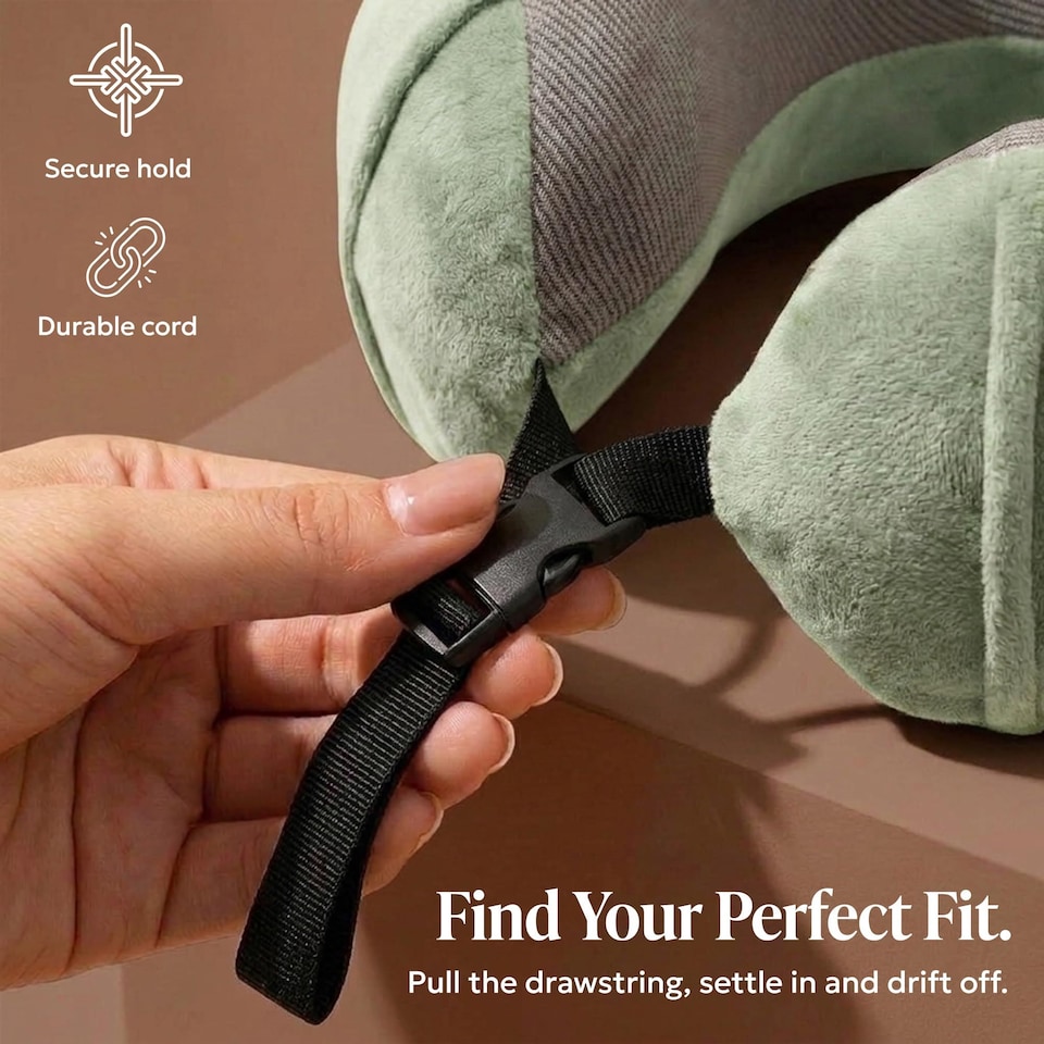 image 1 of Lugg Memory Foam Travel Pillow with Storage Bag 360 Degree Neck Support