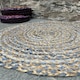 image 1 of JEANNIE Round Kids Rug Ethical Source with Recycled Denim - L60 x W60 Multi