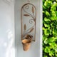 image 4 of Wall Mirror with Planter - Metal - L15 x W20 x H56 cm - Rusty