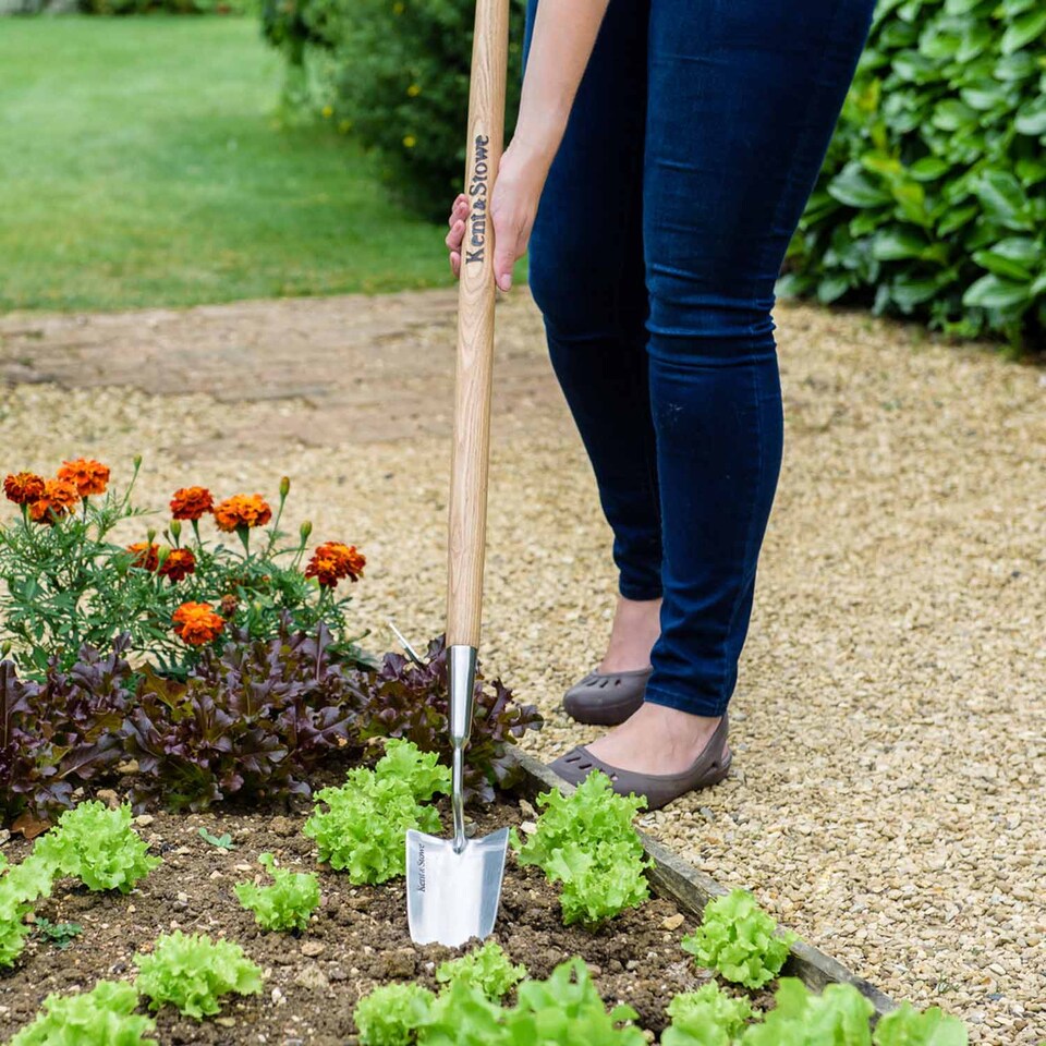 image 1 of Kent & Stowe 125 cm Stainless Steel Long-Handled Trowel with Ash Handle | Multi | One Size